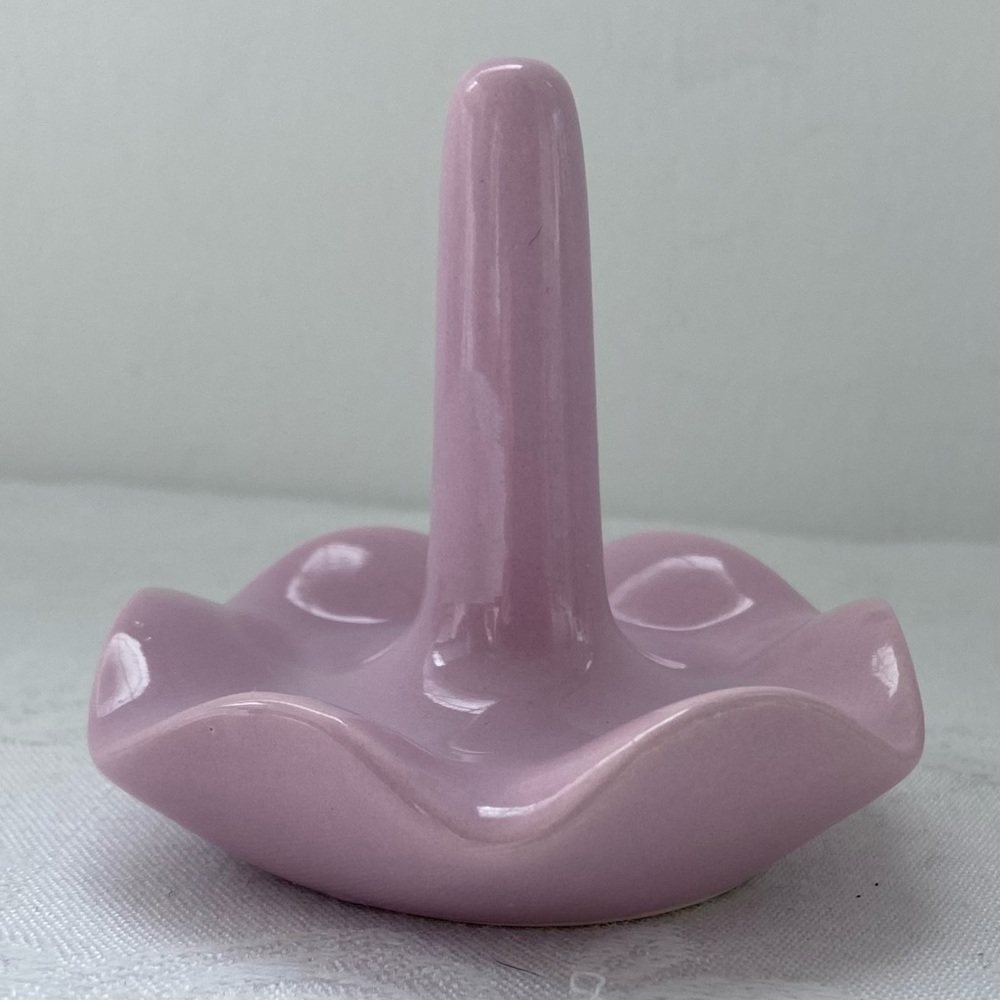 Ceramic Ring Holder Trinket Dish Pale Lilac - Picture 3 of 11